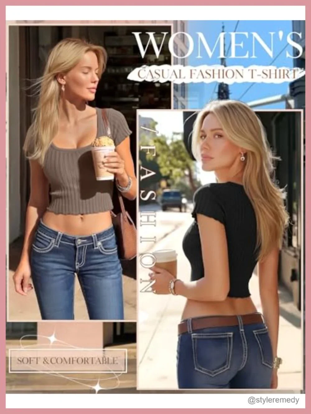3 Pack Crop Tops Short Sleeve Cotton Scoop Neck Ribbed Cropped T Shirts Summer